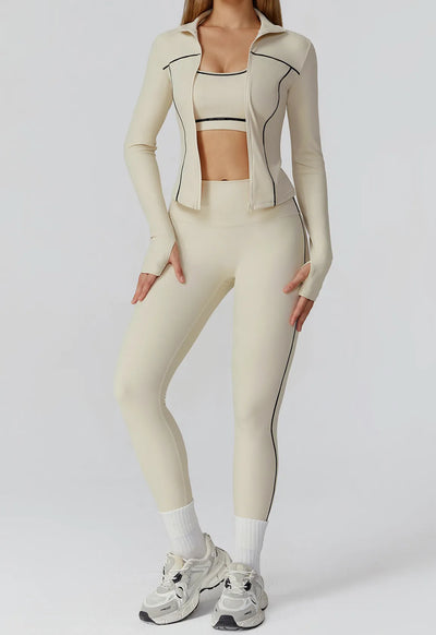 SPARK Contrast Color Slim Yoga Jacket ZC2036