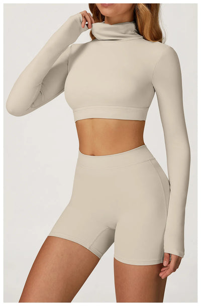 SPARK High Collar Yoga Hollow Back Tight Sports Top ZC4507