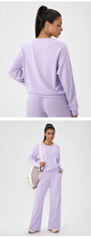 SPARK Women's Waffle Solid Color Sweatshirts YEL52569