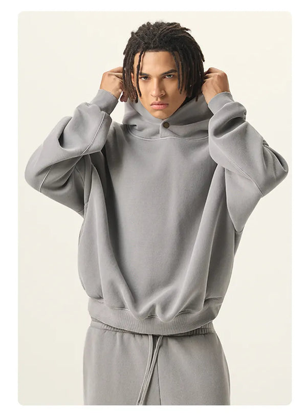SPARK Unisex Washed-Style Plush-Lined Sweatshirt Set PL8305