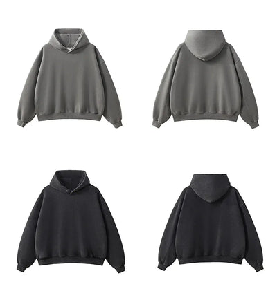 SPARK Unisex Washed-Style Plush-Lined Sweatshirt Set PL8305
