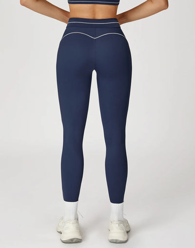 SPARK Contrast Color Sanded Folded High Waist Leggings ZC7028