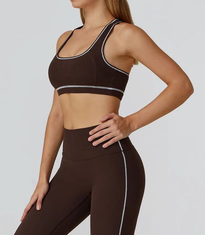 SPARK Contrast Color Brushed Yoga Bra ZC2036