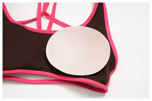 SPARK Women’s Cutout Crossover Back Naked-Feel Sports Bra ZC2578