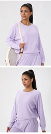 SPARK Women's Waffle Solid Color Sweatshirts YEL52569