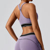 SPARK Contrast Color Two Piece Fitness Set JK235