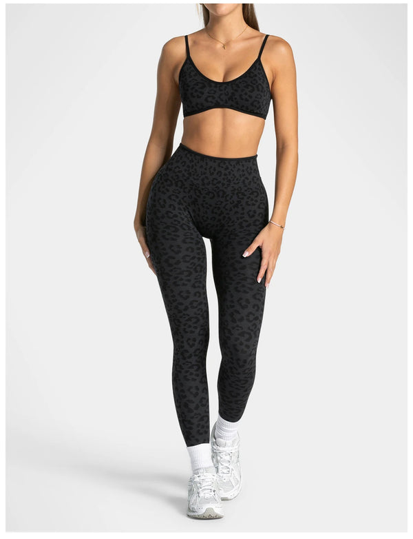 SPARK Seamless Leopard-print Yoga Fitness Leggings RXW3006-2
