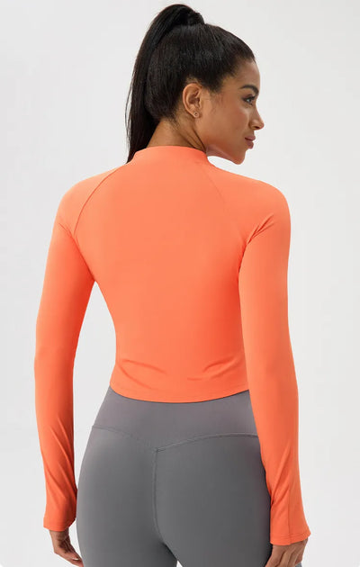 SPARK Yoga Jacket Stand Collar Tops For Women YEL52567