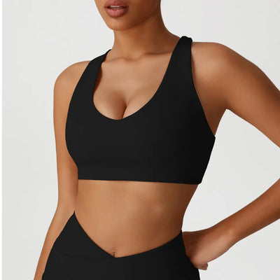 SPARK Cross Back Heart Shape Beautiful Sports Bra YG2526