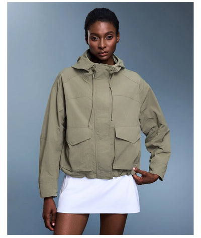 SPARK Light Outdoor Waterproof Hooded Jacket For Women DQ25126