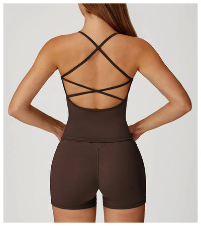 SPARK Cross Back Quick-Drying Fitness Yoga Vest ZC2043