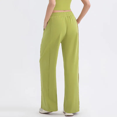 SPARK Drawstring Straight Leisure Sweat Pants YEL52316