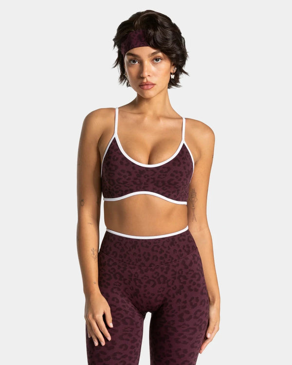 SPARK Seamless Leopard-print Yoga Fitness Bra RXW3006-2