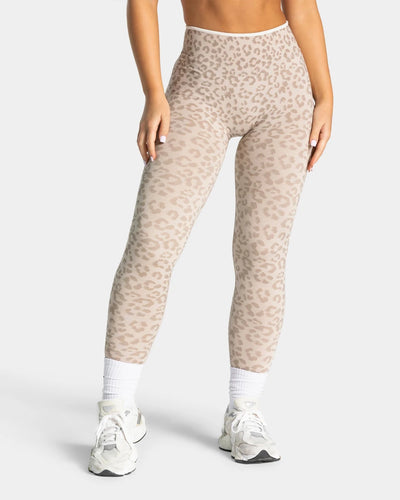 SPARK Seamless Leopard-print Yoga Fitness Leggings RXW3006-2