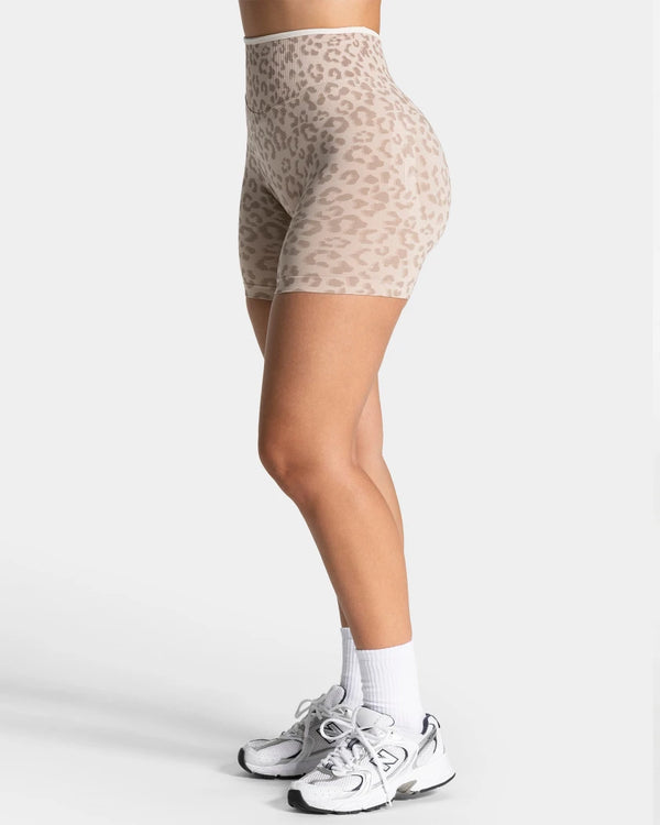 SPARK Seamless Leopard-print Yoga Fitness Shorts RXW3006-2