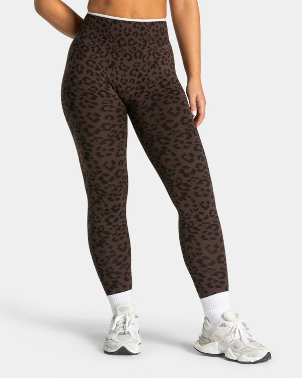 SPARK Seamless Leopard-print Yoga Fitness Leggings RXW3006-2