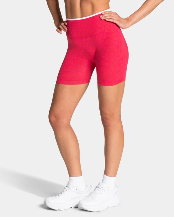 SPARK Seamless Leopard-print Yoga Fitness Shorts RXW3006-2