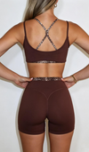 SPARK Color-blocked Leopard Print Yoga Two-piece Set HHNH107