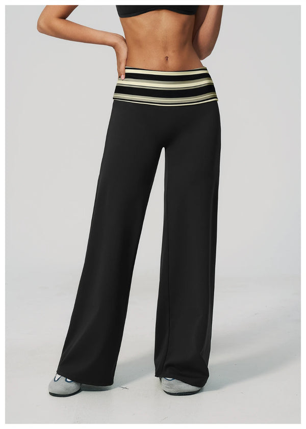 SPARK Retro Polka Dot Fold-Over Yoga Pants ZC4549