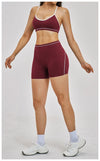 SPARK Women's Contrast Color Spaghetti Straps Yoga Sport Bra ZC3562