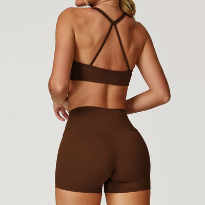 SPARK Athletic Criss Cross Back Sports Bra ZC8505-2