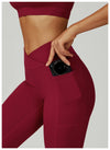 SPARK Cross High Waist Yoga Pants With Pockets For Women ZC2030