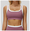 SPARK Fake Two-Piece Yoga Sports Bra with Ribbed Design ZC3129