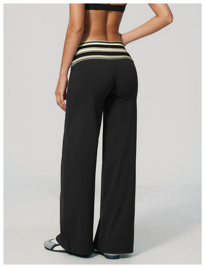 SPARK Retro Polka Dot Fold-Over Yoga Pants ZC4549