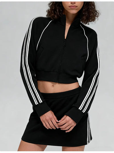 SPARK New Autumn/Winter Modal Air Layer Jacket with White Stripes QY6609