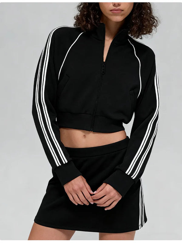 SPARK New Autumn/Winter Modal Air Layer Jacket with White Stripes QY6609