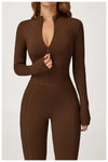 SPARK Plush Warm Stand Collar Zipper Long-sleeved Jumpsuit ZC5050