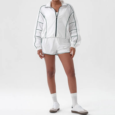 SPARK Contrast Color Two Piece Tennis Outfits Set JK245