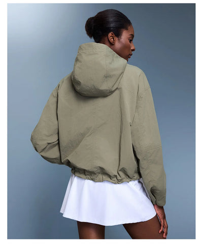 SPARK Light Outdoor Waterproof Hooded Jacket For Women DQ25126