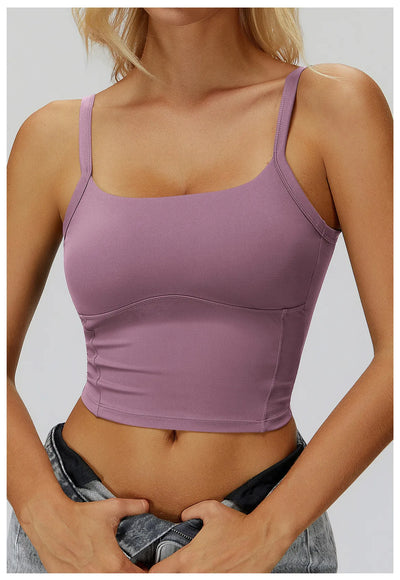 Women's tank top for yoga and running in purple