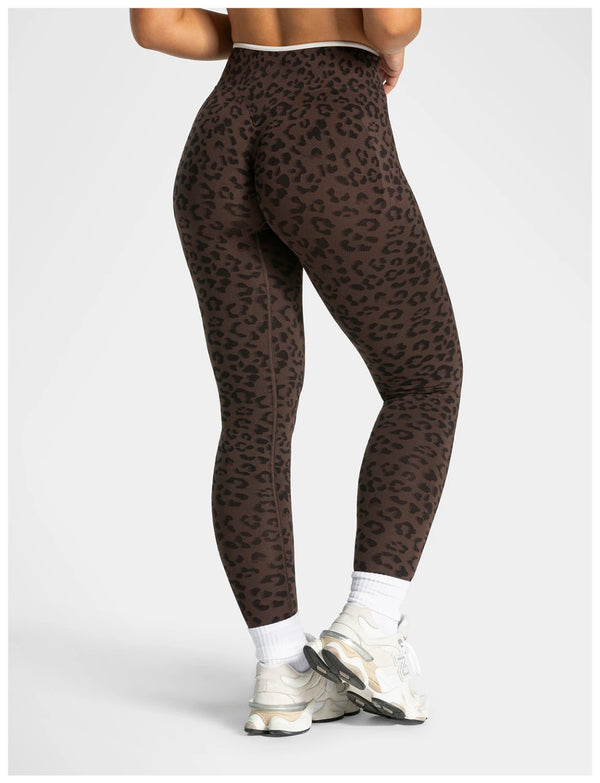 SPARK Seamless Leopard-print Yoga Fitness Leggings RXW3006-2
