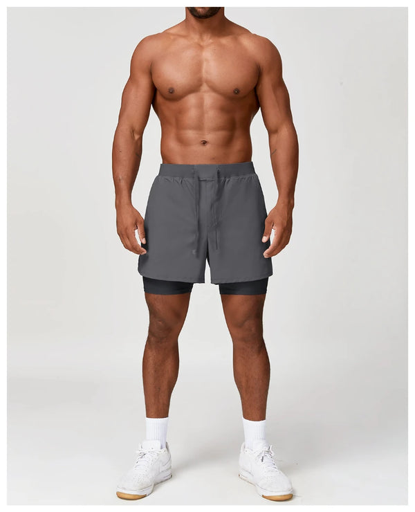 SPARK Men's Quick-drying Double Layer Athletic Shorts DD1182