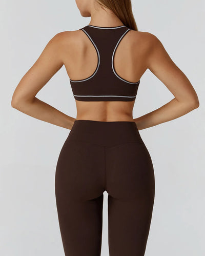 SPARK Contrast Color Brushed Yoga Bra ZC2036