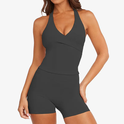 SPARK Halter Neck Vest Yoga Clothes Two Piece Set RX1346