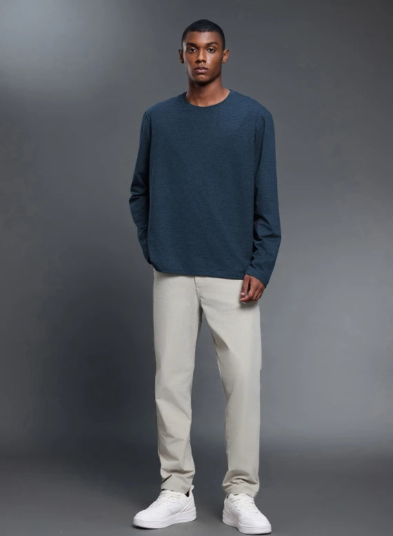SPARK Men's Round Neck Versatile Long Sleeve Top FK033