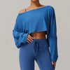 SPARK Off Shoulder Casual Loose Crop Top ZC5034