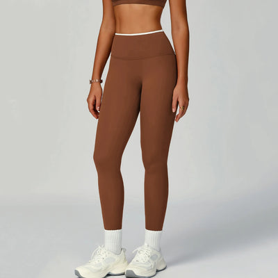 SPARK Women's High Waist Yoga Pants with Color Block ZC9238