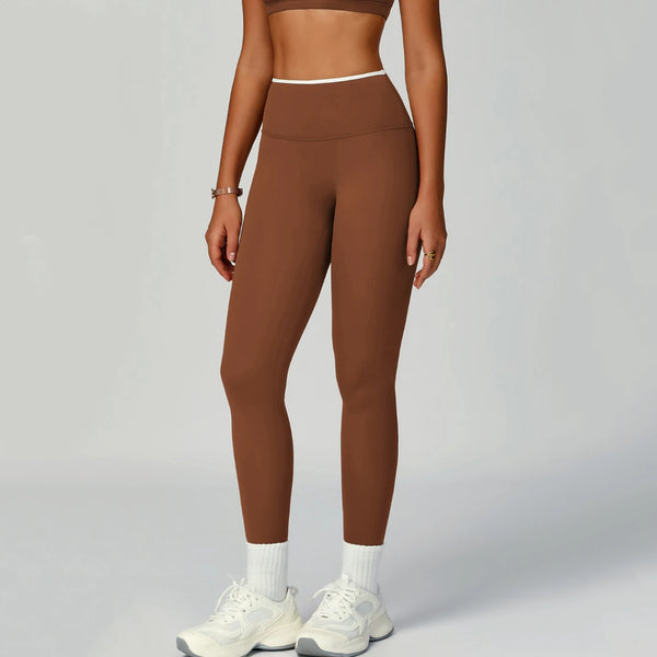 SPARK Women's High Waist Yoga Pants with Color Block ZC9238