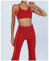 SPARK Color Blocking Criss-cross Back Yoga Two-piece Set PBD70