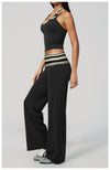 SPARK Retro Polka Dot Fold-Over Yoga Pants ZC4549