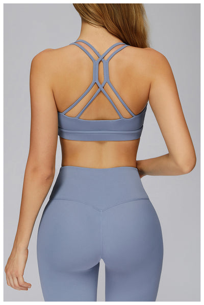 SPARK Cross Hollow Back Sports Bra for Running and Fitness ZC7011