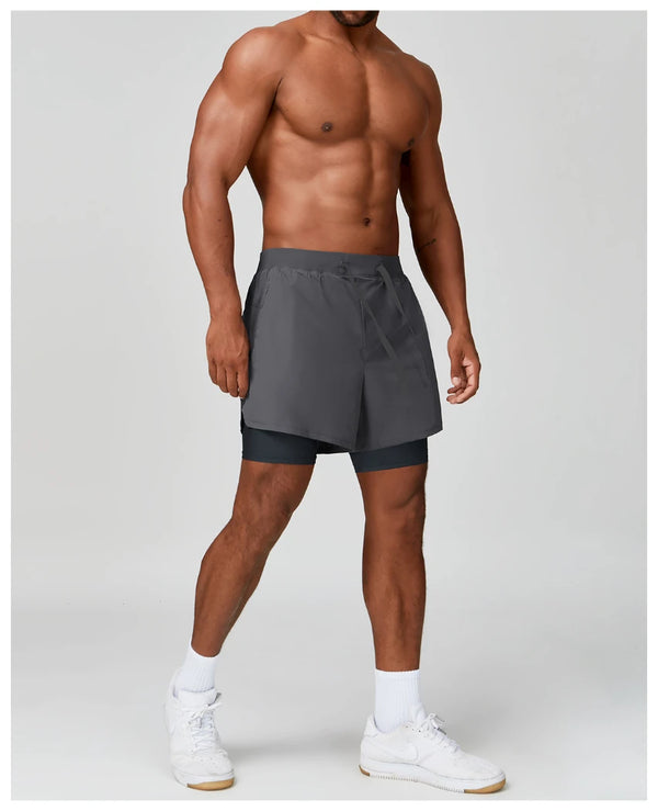 SPARK Men's Quick-drying Double Layer Athletic Shorts DD1182
