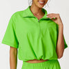 SPARK Zipper Casual Fitness Short Sleeve SBPTS2436