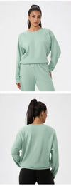 SPARK Women's Waffle Solid Color Sweatshirts YEL52569