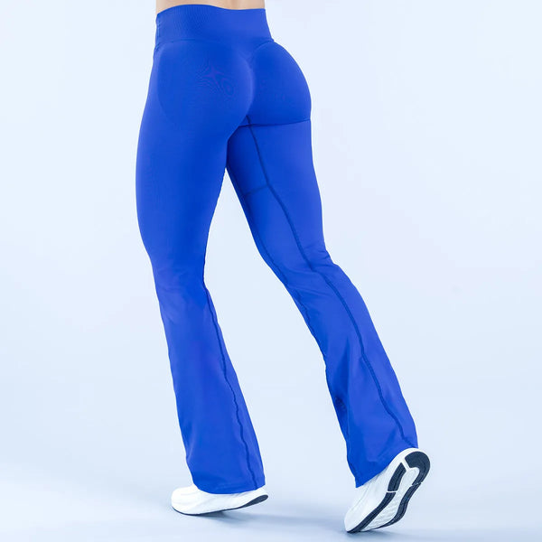 SPARK Seamless Cross-Waist Yoga Pants with Flared Legs RXW3016