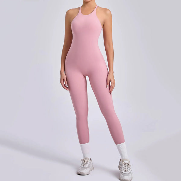 SPARK Adjustable Strap One-piece Yoga Fitness Jumpsuit TF95856